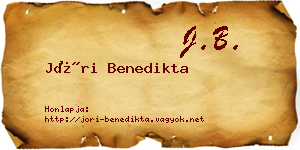 Jóri Benedikta névjegykártya